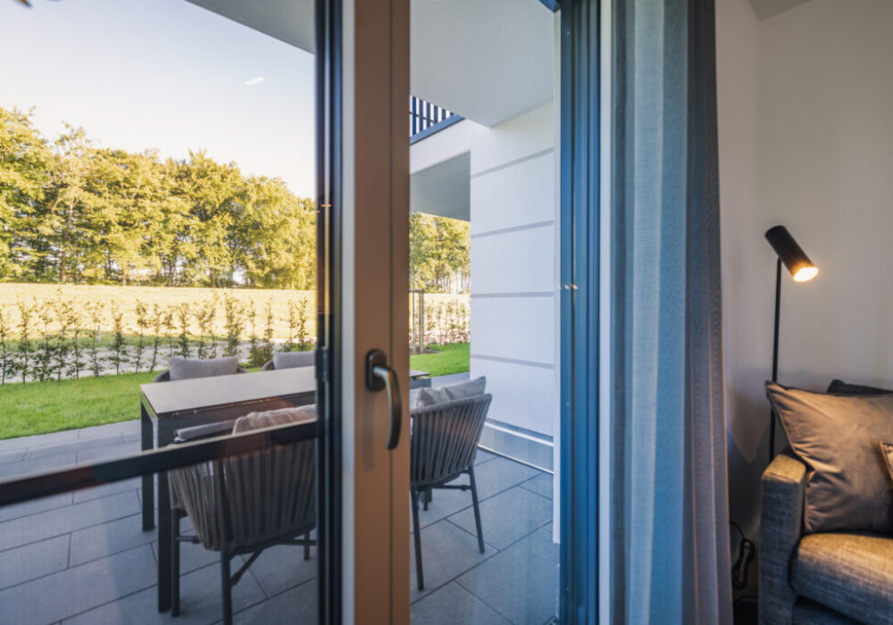 Musterwohnung Terrasse Erdgeschoss Meerseite