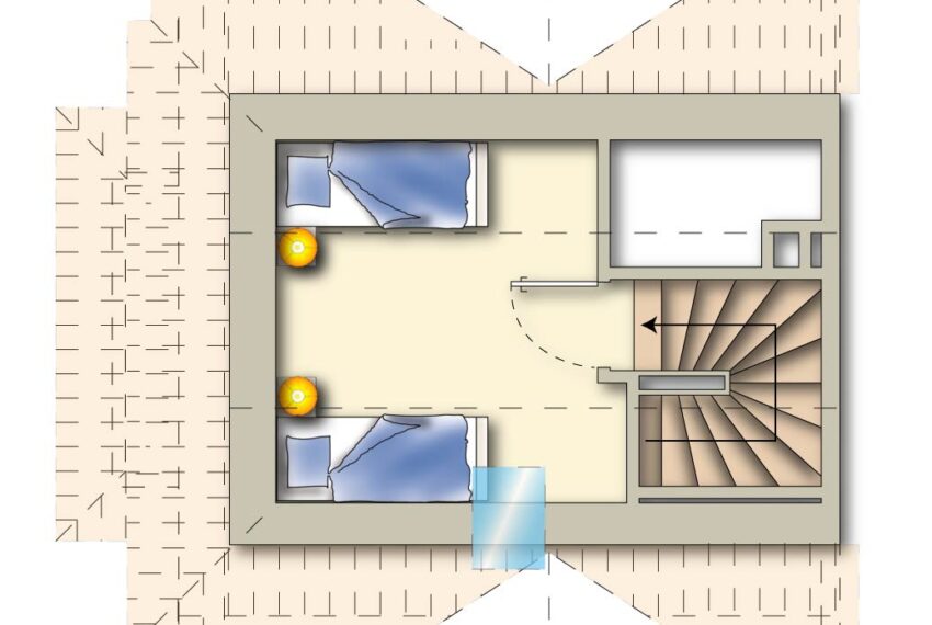 Grundriss Spitzboden